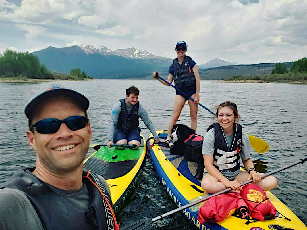paddle board kayak family